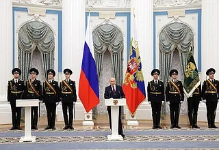 Ceremony to present the banner of the Federal Customs Service