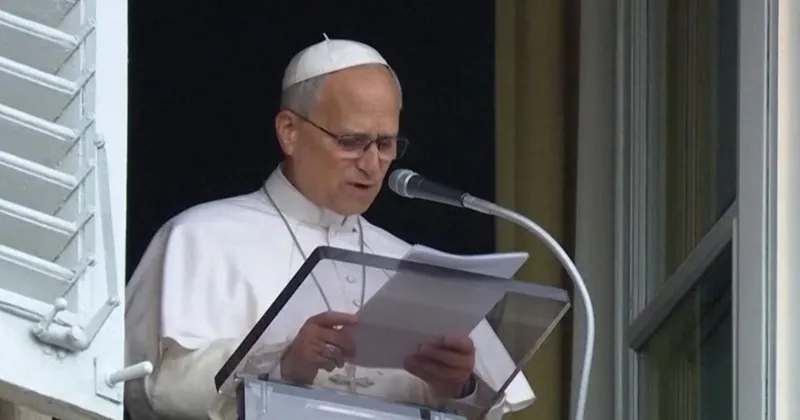 Pope Leo leads Sunday prayer days after returning from cancer surgery