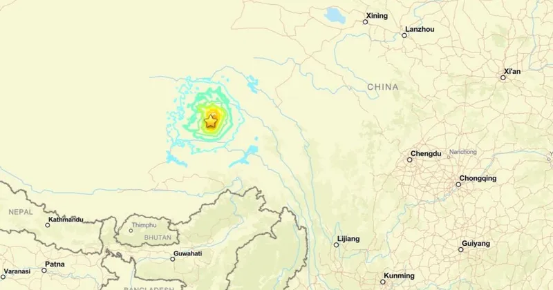 At least 16 dead when powerful 7.0 magnitude earthquake strikes Tibet