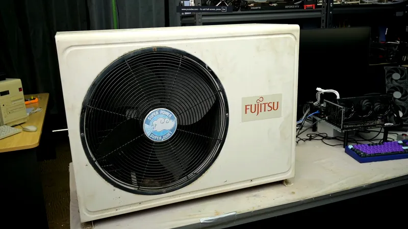 TrashBench repurposes a trash 4-kW air conditioner radiator for his test bench to see how well it can cool a PC — achieves a shocking 28C on an Nvidia RTX 3080