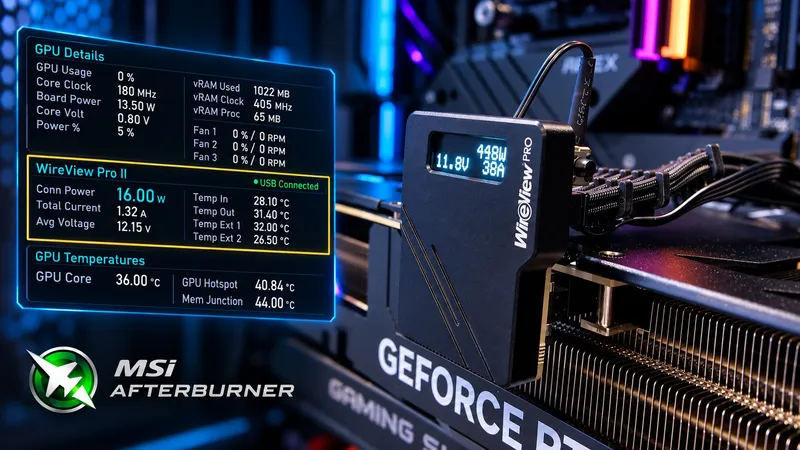 New MSI Afterburner Plugin Brings 28 Thermal Grizzly WireView Pro II Sensors To Your In-Game Overlay, Including Individual 12V-2×6 Pin Monitoring. - Wccftech