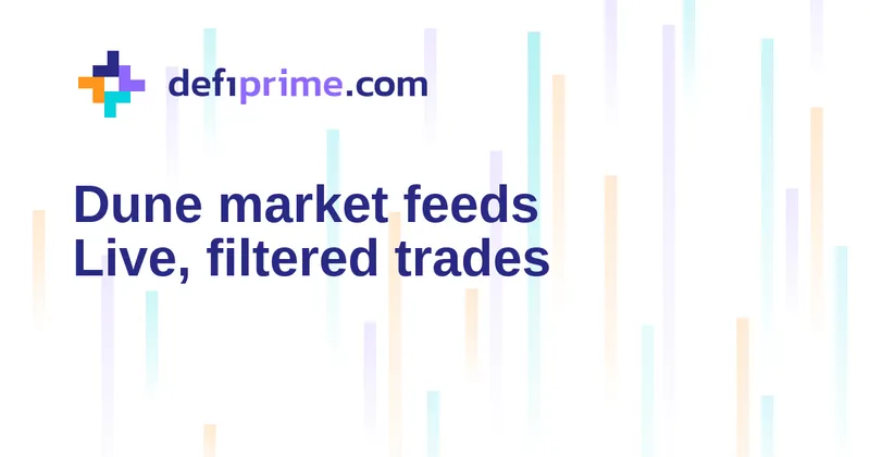 Dune launches live trading feeds with filtered market coverage