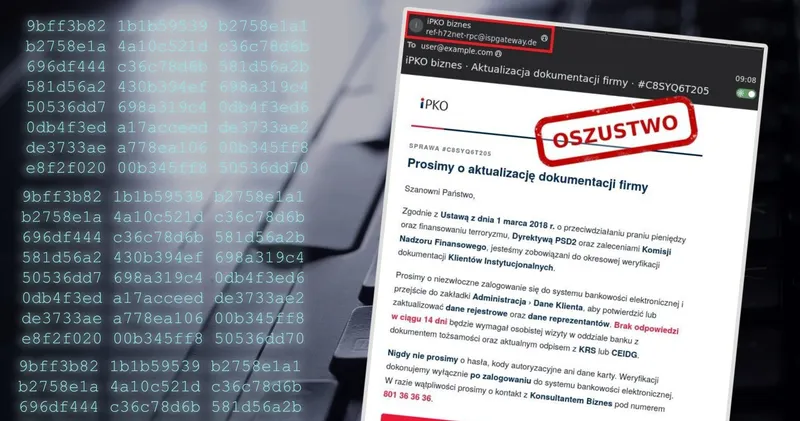 Ten e-mail wygląda jak wiadomość z banku. CERT Polska ostrzega przed oszustami - Interia Wydarzenia