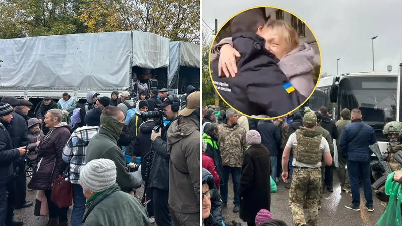 Łzy szczęścia w Ołeszkach. Wzruszające obrazy z oblężonego miasta, trwa misja humanitarna - PolsatNews.pl