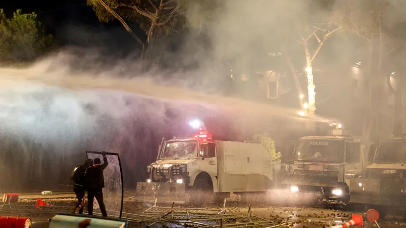 Clashes grip Tirana as Albanian PM blames 'foreign hands' for mounting unrest