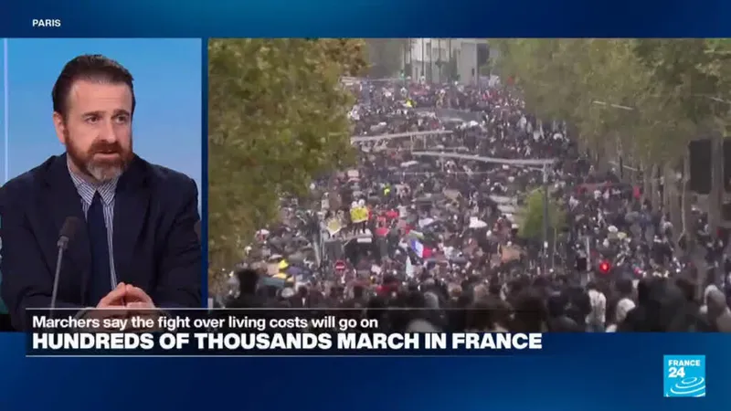 Hundreds of thousands march in France to protest against government