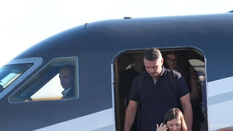 Defeated Brazilian presidential candidate Flavio Bolsonaro lands in Miami