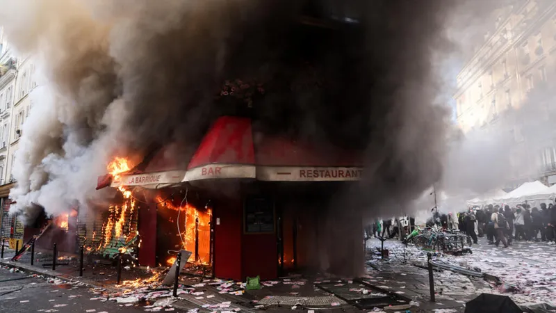 Fires and clashes rock France amid massive nationwide protests