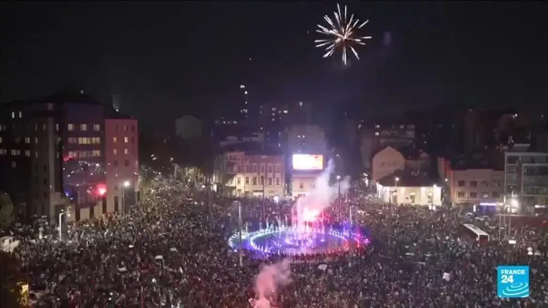 'Serbia is free': Belgrade erupts in celebration after Vucic's defeat